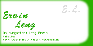 ervin leng business card